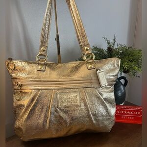 Coach Gold Poppy Tote